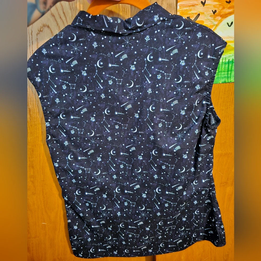 Blue Celestial Print Shirt - Worn Once - Picture 2 of 3